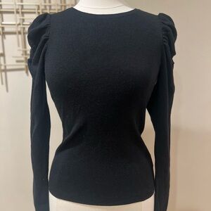 Express Black Puff Sleeve Blouse